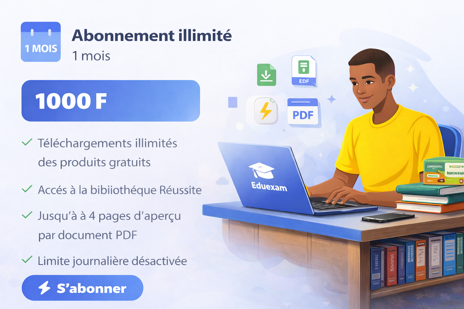  Abonnement illimité (1 mois)
