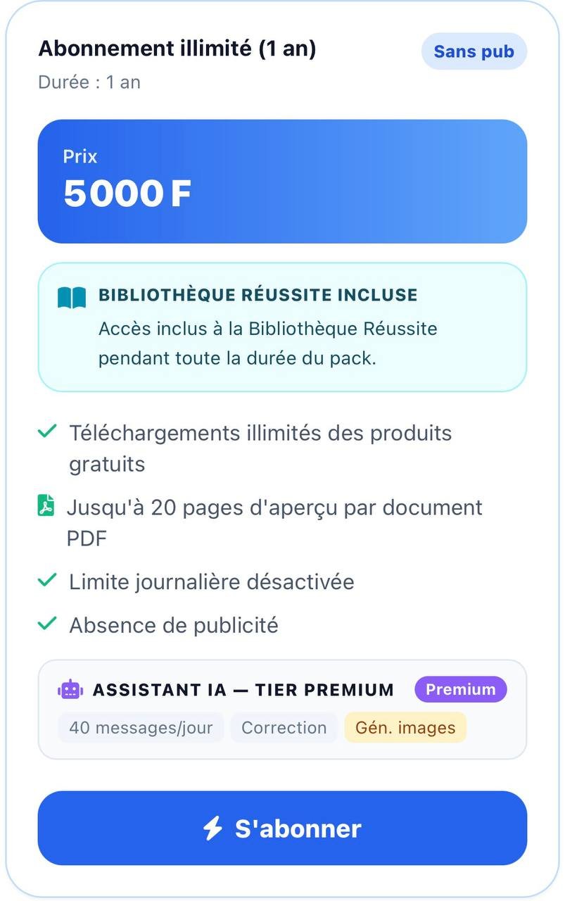 Abonnement illimité (1 an)