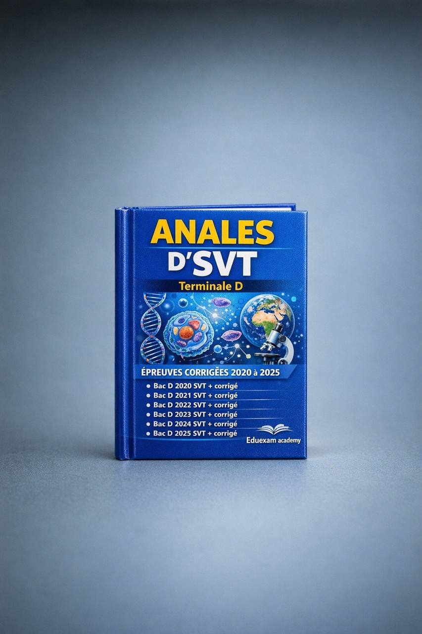 Annales SVT Terminale D Bac 2020-2025 avec corrigés