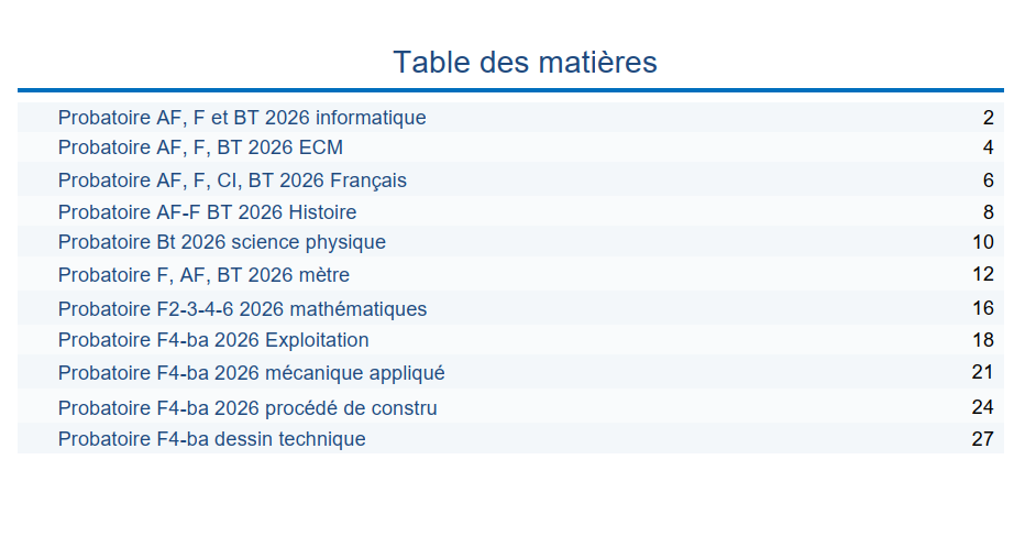 Probatoire Technique F4-BA 2026 Complet - Toutes les Épreuves (MINESEC/OBC)