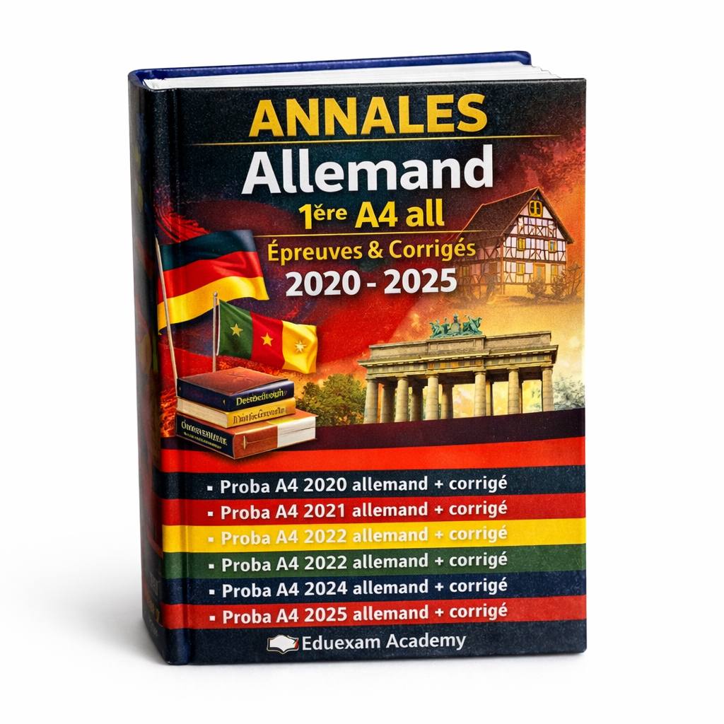 Annales Allemand Première A4 All Probatoire 2020-2025 avec corrigés