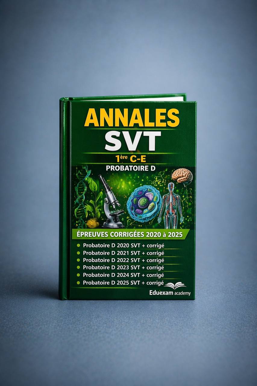 Annales SVT Première D Probatoire 2020-2025 avec corrigés