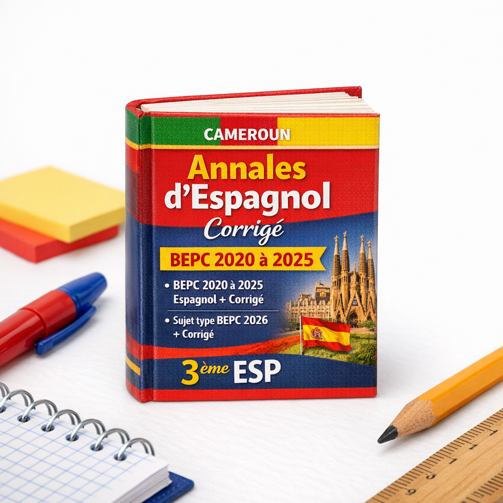Annales corrigées BEPC Espagnol Cameroun 2020 à 2026 PDF