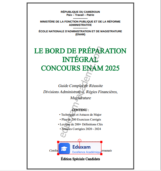 Préparation au concour d'entrée à l'enam