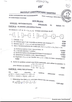 Mathématiques BTS GL Siantou 2023/2024