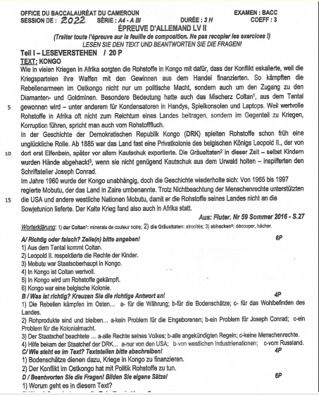 Bac A 2022 - Allemand