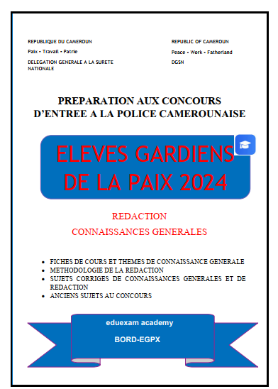 Préparation Concours Élève Gardien de la paix – Police Camerounaise