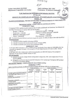 BTS blanc Comptabilité 2023/2024 - Siantou