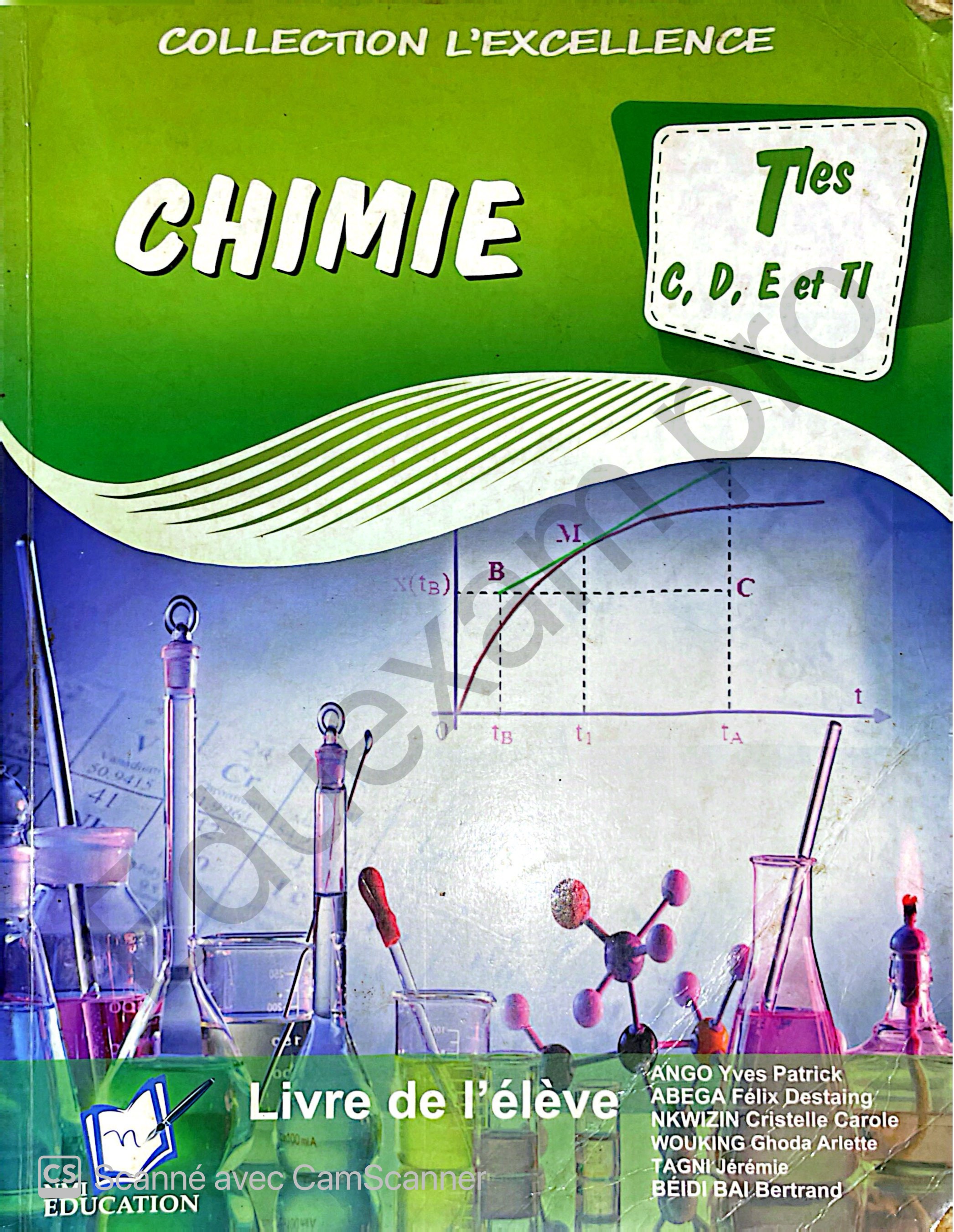 Livre excellence Chimie Tle C, D, E et Ti