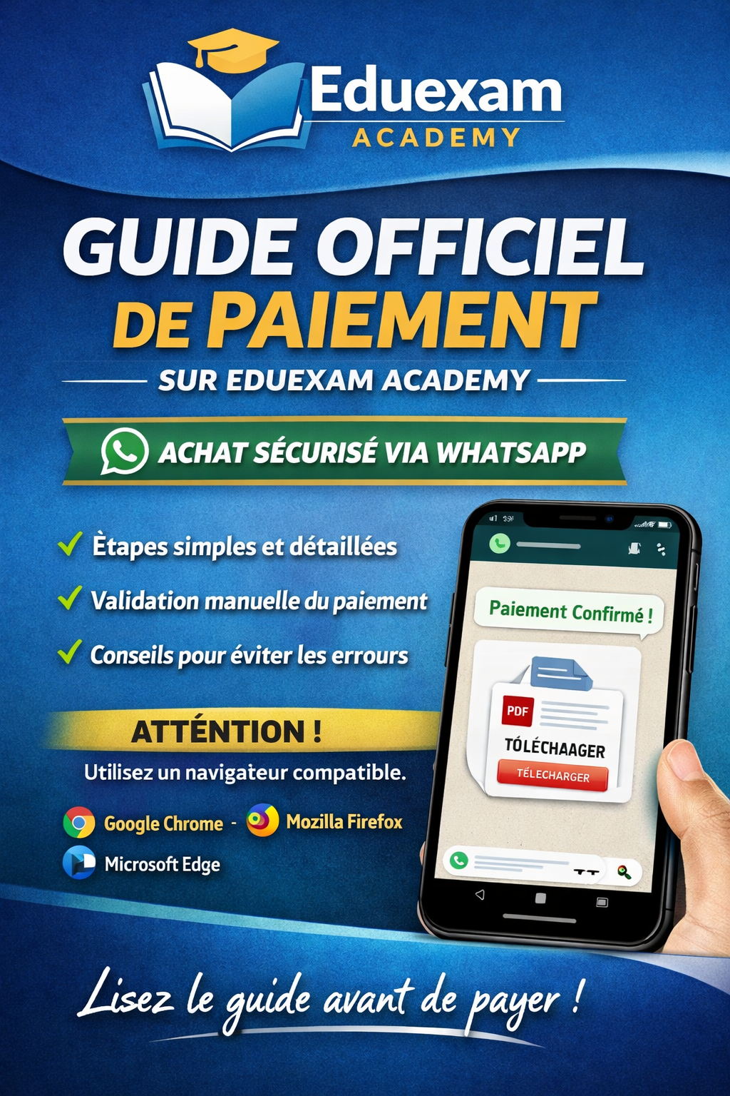 Guide officiel de paiement sur Eduexam Academy
