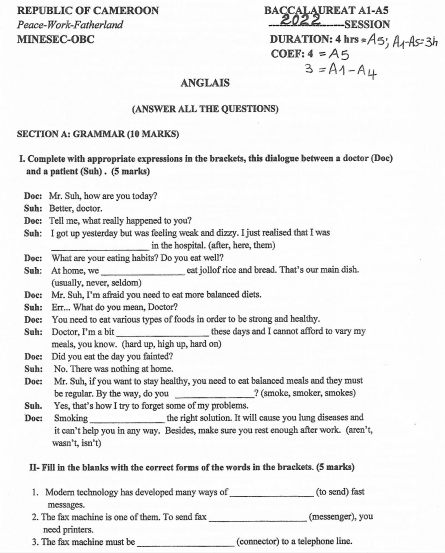 Bac A 2022 - Anglais