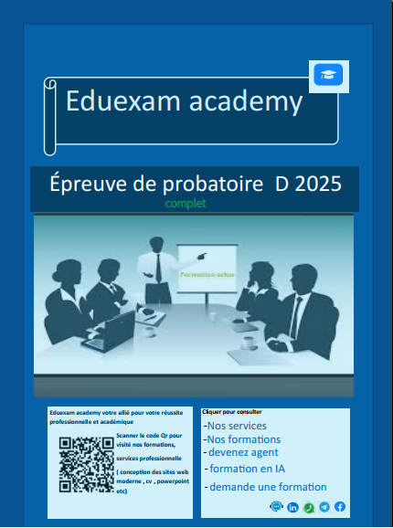 Probatoire D 2025 - Complet